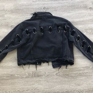 Destructed denim jacket